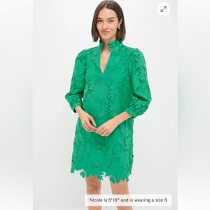 XS Tuckernuck Pomander Place Green Lace Cath Mini Dress